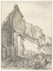Ruins of a building in Utrecht, 1674. Creator: Herman Saftleven the Younger