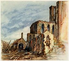 Ruins of a Cloister in Messines December 1914. Artist: Adolf Hitler