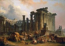 Ruins of a Doric Temple, 1783. Creator: Hubert Robert