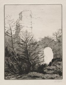 Ruins of a Monastery. Creator: Alphonse Legros (French, 1837-1911)