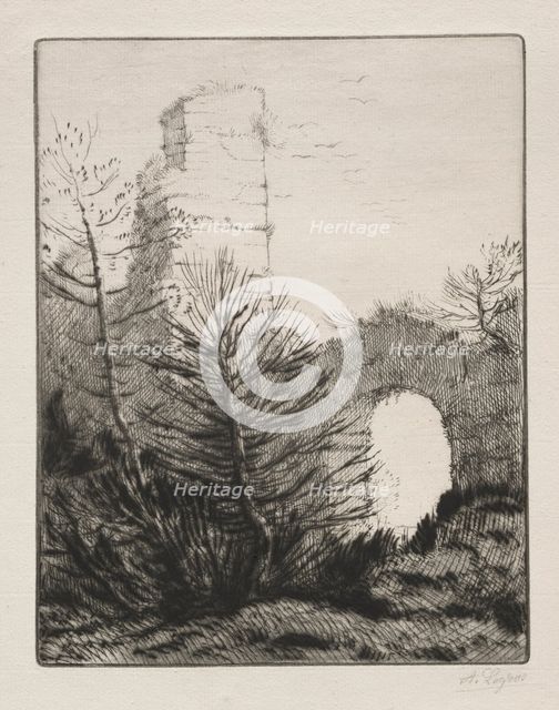 Ruins of a Monastery. Creator: Alphonse Legros (French, 1837-1911).
