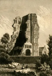 Ruins of a monastery at Canterbury c1842. Creator: Gaucherel