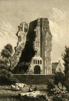 Ruins of a monastery at Canterbury c1842. Creator: Gaucherel