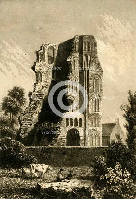 'Ruins of a monastery at Canterbury', c1842. Creator: Gaucherel.