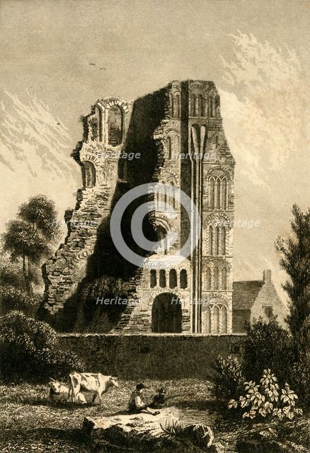 'Ruins of a monastery at Canterbury', c1842. Creator: Gaucherel.