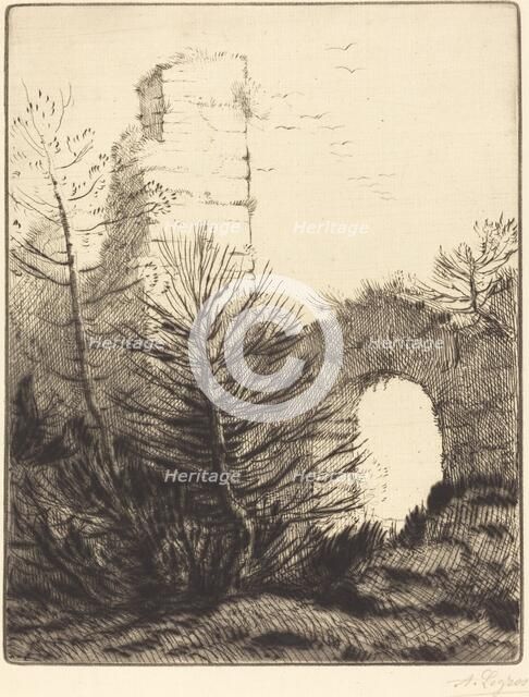 Ruins of a Monastery (Les ruines du monastere). Creator: Alphonse Legros.