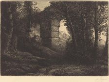 Ruins of an Ancient Aqueduct (Ruine d'un ancien aqueduc). Creator: Alphonse Legros