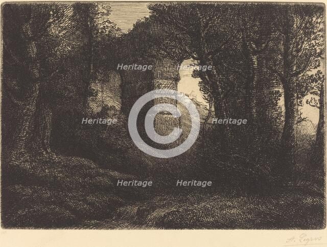 Ruins of an Ancient Aqueduct (Ruine d'un ancien aqueduc). Creator: Alphonse Legros.