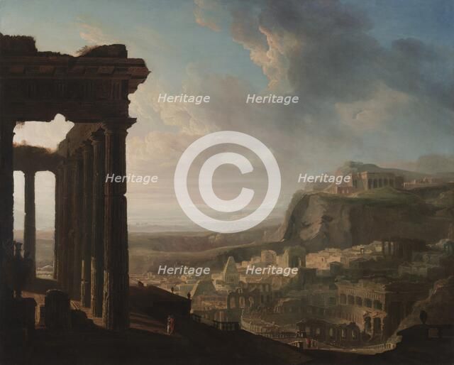 Ruins of an Ancient City, c. 1810 - 1820. Creator: John Martin (British, 1789-1854).