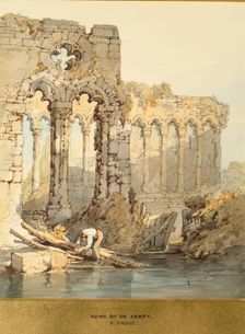 Ruins of an Abbey, 1825-1849. Creator: Samuel Prout