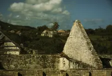 Ruins of an old sugar mill and plantation house, vicinity of Christiansted, Saint Croix, V.I., 1941. Creator: Jack Delano
