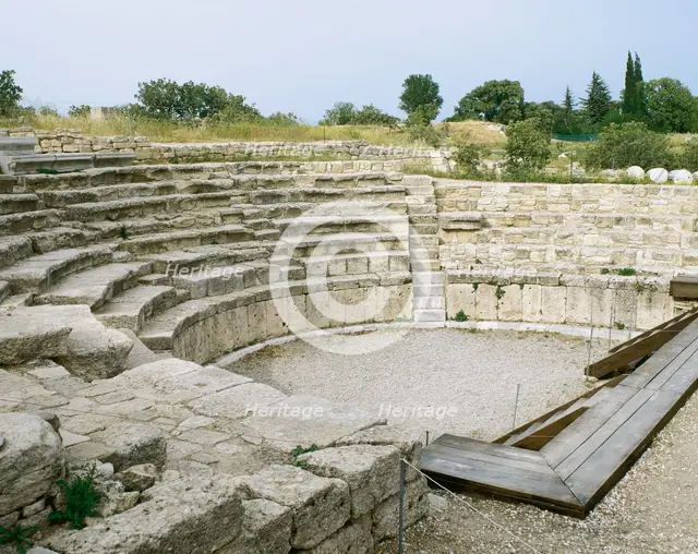 Ruins of Bouleuterion (council house), Troy, Turkey, 2005. Creator: Unknown.