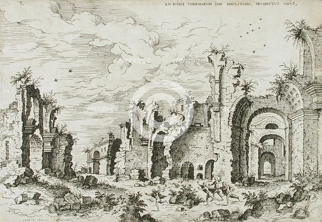 Ruins of Baths of Diocletian, 1550. Creator: Hieronymus Cock.