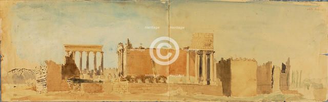 Ruins of Balbeck, 1844. Creator: Miner Kilbourne Kellogg.