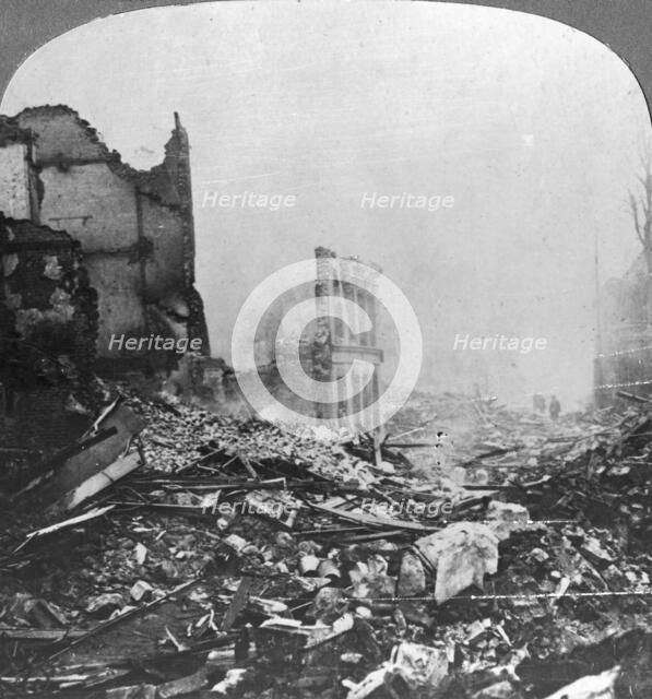 Ruins of Bethune, France, World War I, c1915-c1918. Artist: Realistic Travels Publishers