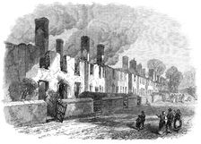 Ruins of Broadclist, a village near Exeter, after the fire, 1870. Creator: Unknown