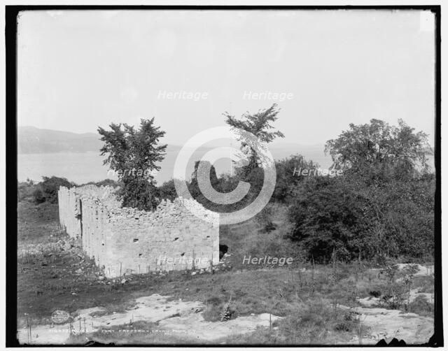 Ruins of Fort Crown Point, a British fort on Lake Champlain, Crown Point, New York, c1902. Creator: Unknown.