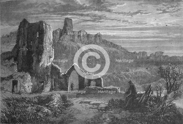 'Ruins of Hastings Castle', c1880. Artist: Unknown.