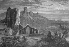 Ruins of Hastings Castle c1880