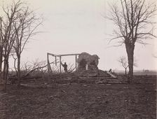 Ruins of Mrs. Henry's House, Battlefield of Bull Run, March 1862. Creator: George N. Barnard