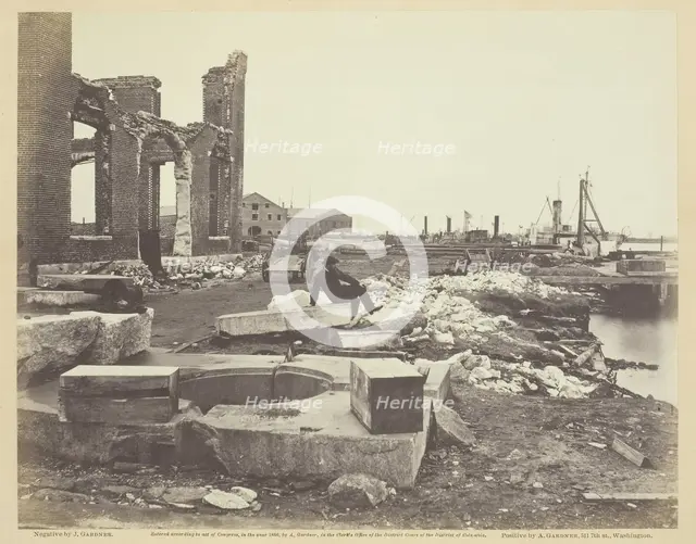 Ruins of Norfolk Navy Yard, Virginia, December 1864. Creator: James Gardner.