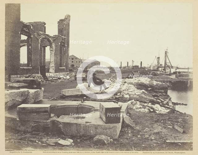 Ruins of Norfolk Navy Yard, Virginia, December 1864. Creator: James Gardner.