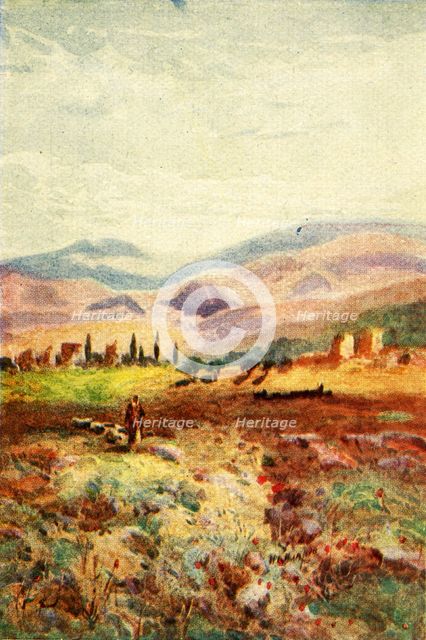 'Ruins of Sardis - Revelations. iii. 1.', c1924. Creators: James Clark, Henry A Harper.