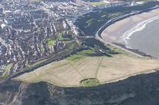 Ruins of Scarborough Castle, Chapel of Our Lady and Roman signal station, Scarborough, 2014. Creator: Historic England Staff Photographer