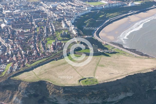 Ruins of Scarborough Castle, Chapel of Our Lady and Roman signal station, Scarborough, 2014. Creator: Historic England Staff Photographer.