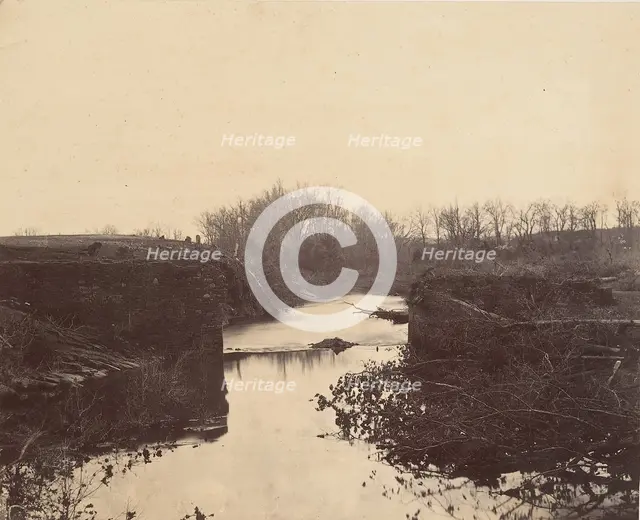 Ruins of Stone Bridge - Bull Run, 1862. Creator: Mathew Brady.