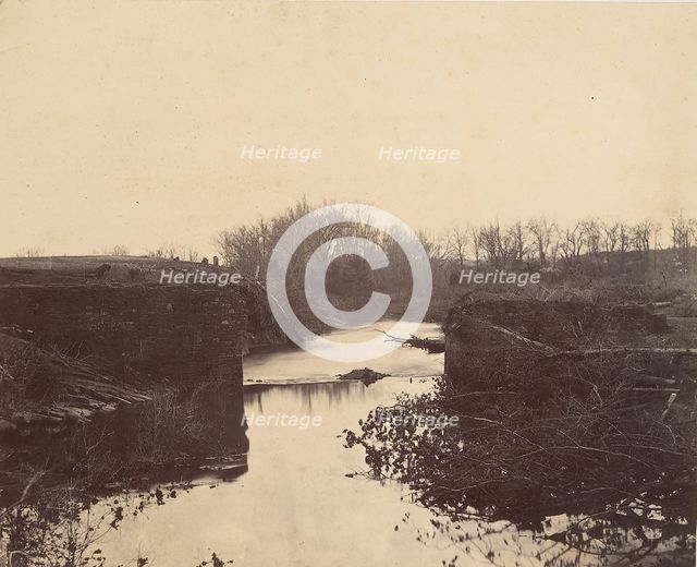 Ruins of Stone Bridge - Bull Run, 1862. Creator: Mathew Brady.