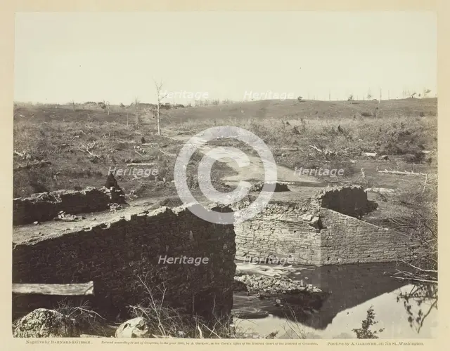 Ruins of Stone Bridge, Bull Run, March 1862. Creators: Barnard & Gibson, George N. Barnard, James F. Gibson.