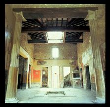 Ruins of Pompeii, interior of the house of Menander