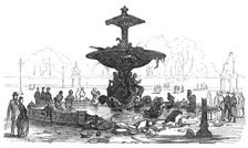 Ruins of Paris: fountain in the Place de la Concorde, 1871. Creator: Unknown