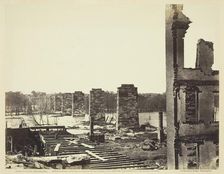 Ruins of Petersburg and Richard Railroad Bridge, April 1864. Creator: Alexander Gardner