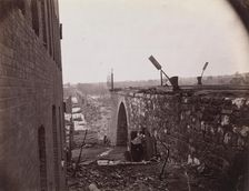 Ruins of Richmond & Petersburg Railroad Bridge, Richmond, Virginia, ca. 1865. Creator: Alexander Gardner