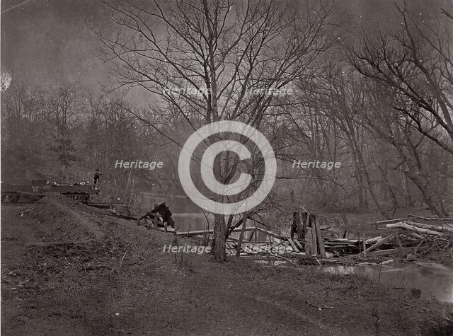 Ruins of RR Bridge. Bull Run, ca. 1862. Creator: Unknown.