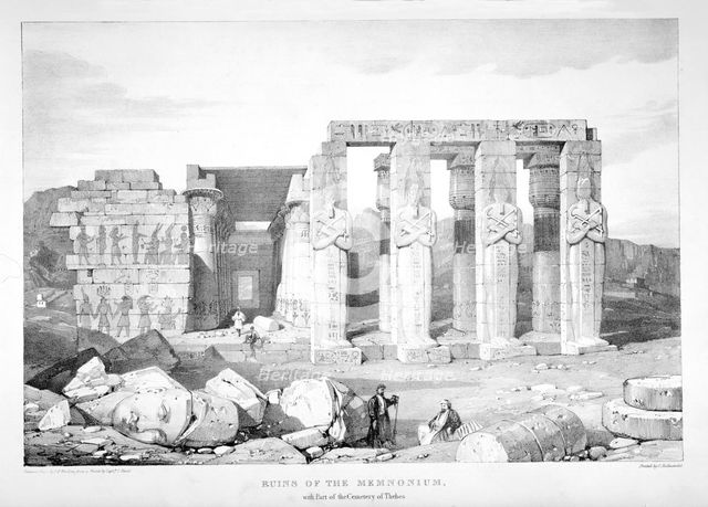 'Ruins of the Memnonium at the Cemetery of Thebes', c1800-1870. Artist: George Barnard