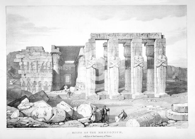 'Ruins of the Memnonium at the Cemetery of Thebes', c1800-1870. Artist: George Barnard