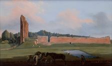 Ruins of the Miedniki Castle, 1853. Creator: Wincenty Dmochowski