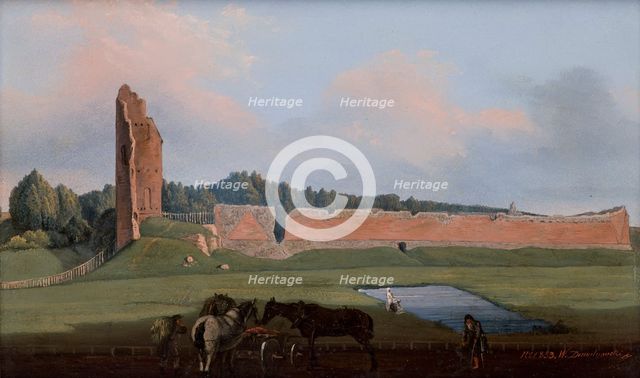 Ruins of the Miedniki Castle, 1853. Creator: Wincenty Dmochowski.