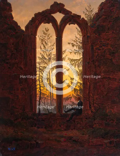 Ruins of the Oybin, 1835. Creator: Caspar David Friedrich.