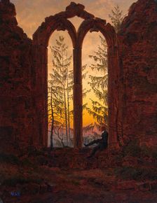 Ruins of the Oybin, 1835. Creator: Caspar David Friedrich