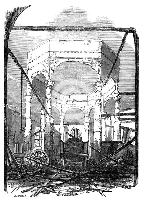Ruins of the Octagon Building, 1844. Creator: Ebenezer Landells.