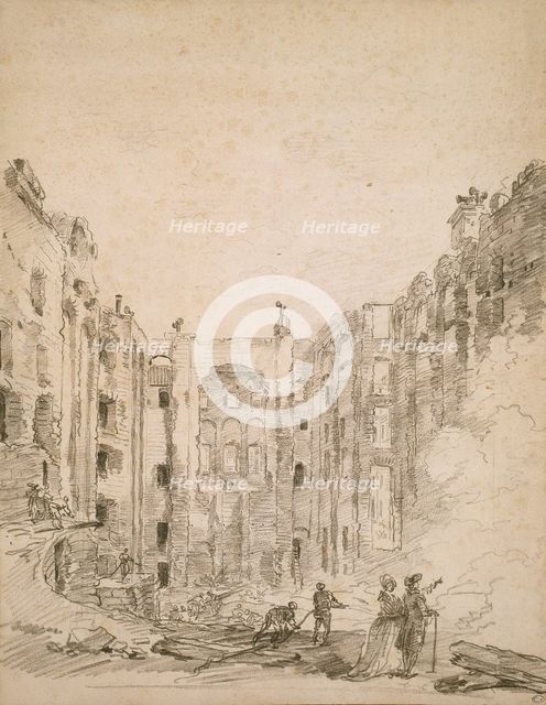 Ruins of the Opera After the Fire of 1781, 1781. Creator: Hubert Robert.