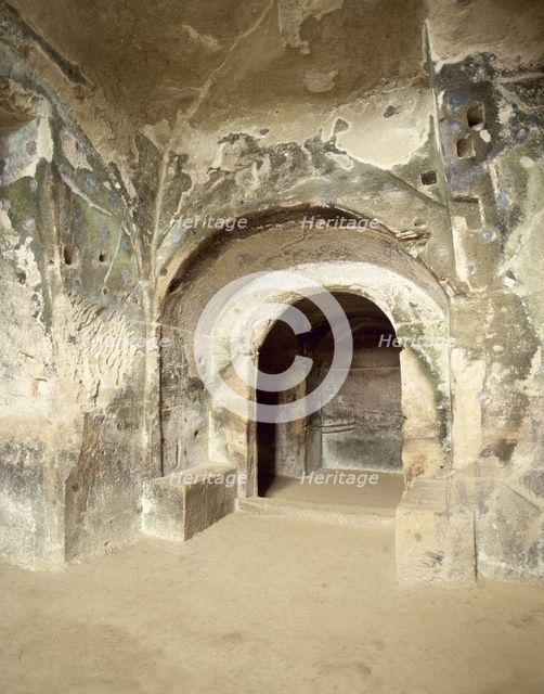 Ruins of the Oracle of the Cumaean Sibyl, Cumae, Italy, 2000. Creator: LTL.