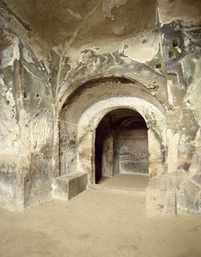 Ruins of the Oracle of the Cumaean Sibyl, Cumae, Italy, 2000. Creator: LTL