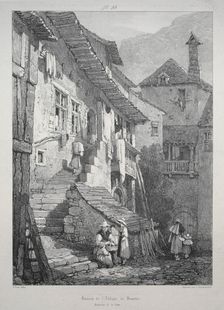 Ruins of the Abbey of Baume. Interior of the Court. Creator: Samuel Prout (British, 1783-1852)