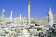 Ruins of the ancient city of Pella, Jordan. Creator: Vivienne Sharp