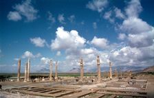 Ruins of the Apadana, Persepolis, Iran. Creator: Vivienne Sharp